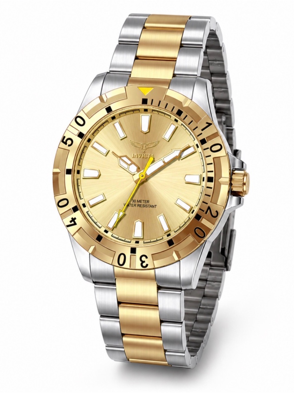 Invicta Two-Tone Gold and Silver Stainless Steel Bracelet Watch, 42 mm